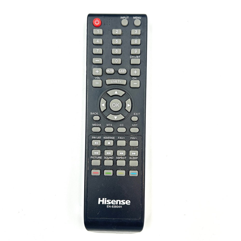 Genuine Hisense EN-83804H OEM TV Remote Control 32H3D 40H3D 43H3D Tested